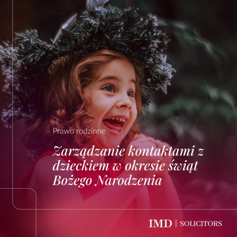 Boże Narodzenie to często jeden z najbardziej emocjonalnie wrażliwych okresów w roku dla rodziców, którzy żyją w separacji. Biorąc pod uwagę rodzinne tradycje, plany podróży i ferie szkolne, nic dziwnego, że wielu rodziców zwraca się o poradę prawną do kancelarii IMD Solicitors LLP w okresie poprzedzającym Boże Narodzenie i Nowy Rok. Te okresy świąteczne mogą powodować napięcia, szczególnie gdy oboje rodzice pragną spędzić wartościowy czas ze swoim dzieckiem.