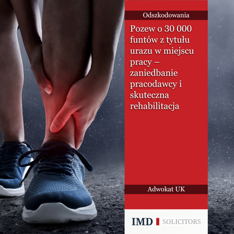 30 000 funtów odszkodowania za uraz kostki na farmie wieprzowiny.